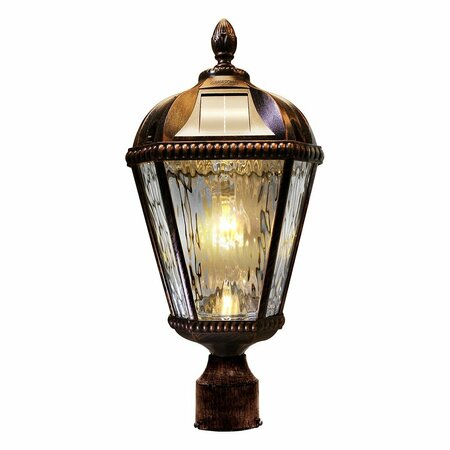 GAMA SONIC Royal Bulb Solar Light - W/Gs Solar Light Bulb - 3in Fitter - Brushed Bronze 98B112